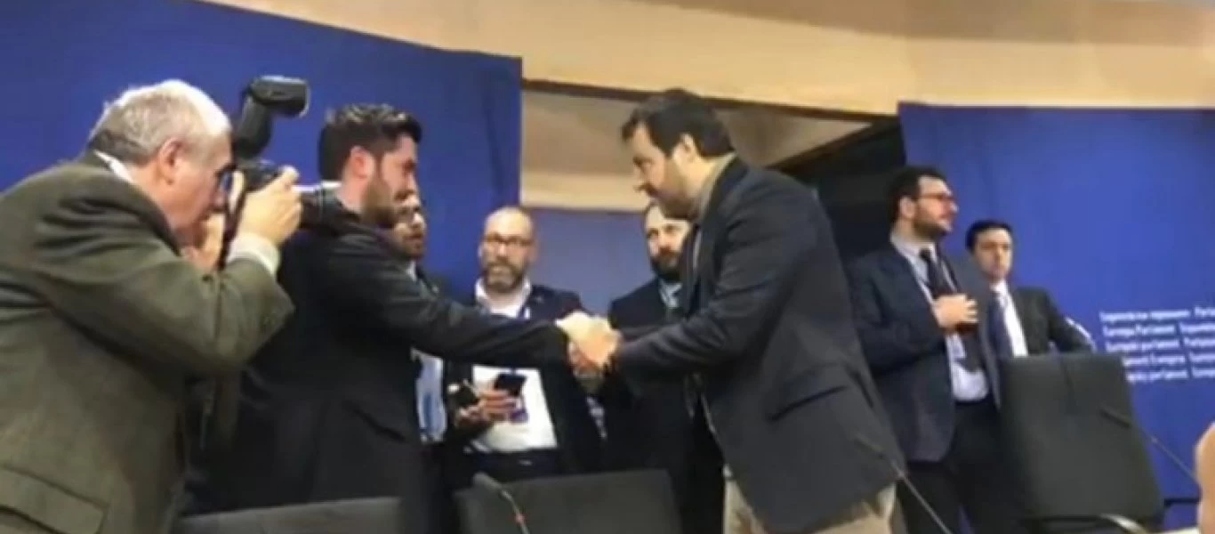 Ελ.Λύση: Συνάντηση με τον Ματτέο Σαλβίνι στο Ευρωκοινοβούλιο (βίντεο-φώτο)